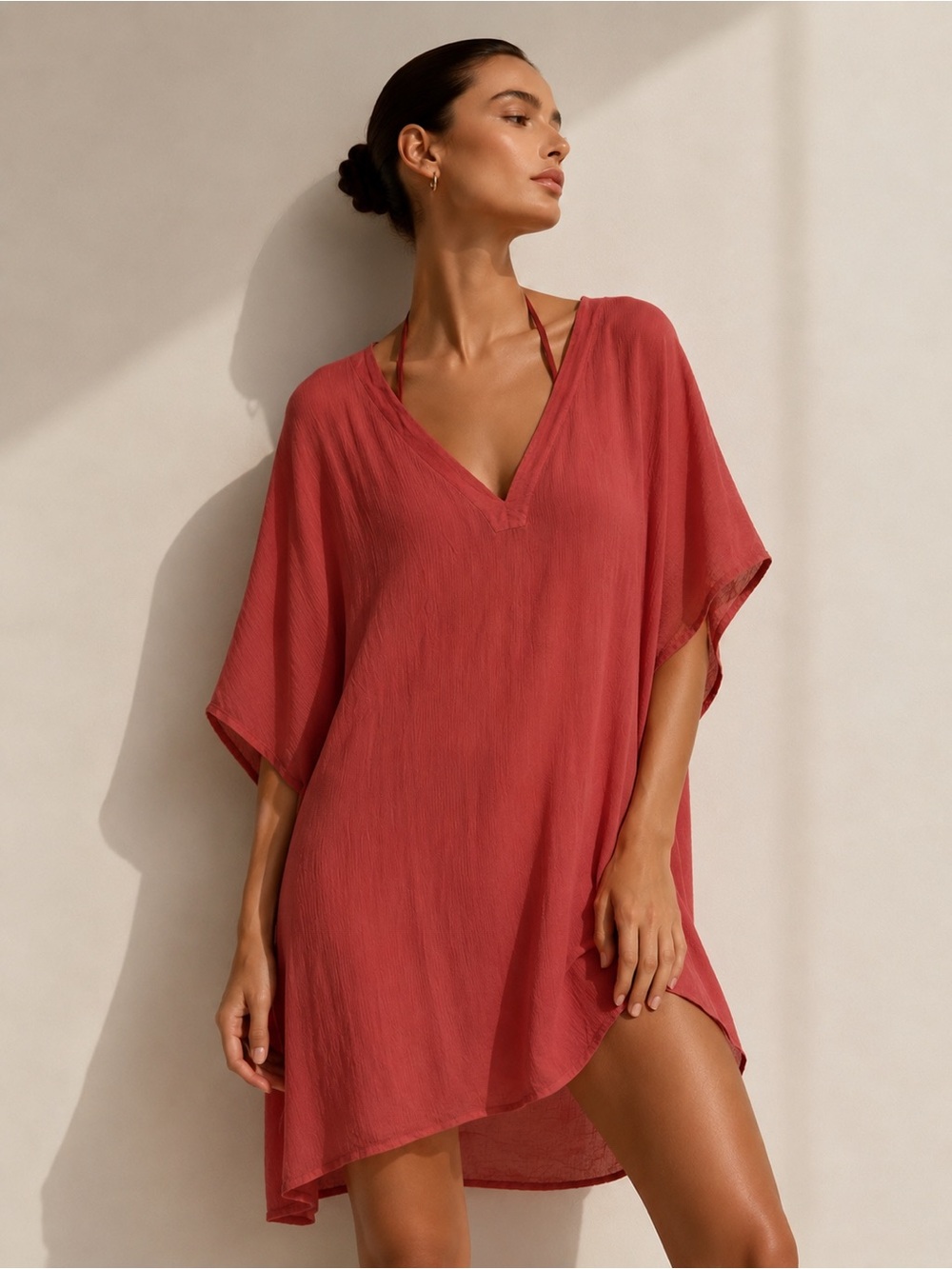 Wolford salmon v neck coverup dress XS/S